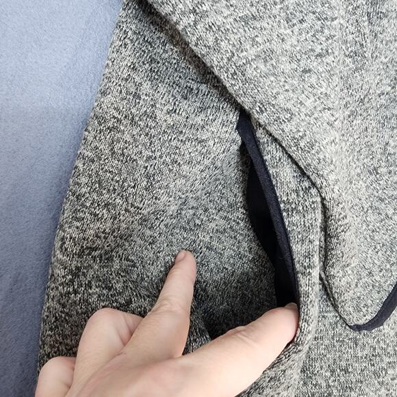 Eddie Bauer Womens Pullover XL Grey 1/4 Snap Fleece Outdoors Hiking Cabin Hiking - Picture 6 of 14